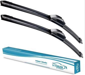 VTOGOI OEM Quality 28''+20'' Premium All-Season Auto Windshield Natural Rubber J-Hook Wiper Blades(Pack of 2)