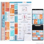 Nursing School Infographic Cheat Sheet Sticker Bundle Upgrade Set for Tri-Fold Clipboard: Boost Confidence in Clinicals with Critical Bonus Reference Material for Nurses and Students