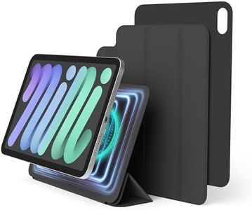 elago Magnetic Folio Case Compatible with iPad Mini 8.3 inch A17 Pro, 6th Generation - Back Plate can be Attached to Metal Materials, Compatible with Apple Pencil and elago’s Pencil case (Dark Grey)