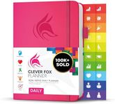 Clever Fox Planner Daily – Undated Agenda & Daily Calendar to Boost Productivity & Hit Your Goals – Gratitude Journal Personal Daily Organizer – 5.8x8.3'', Lasts 6 Months, Hot Pink (Daily)