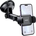 UGREEN Car Phone Mount Dashboard Car Holder Windshield Smartphone Cradle Strong Suction for iPhone 16 15 14 13 12 11 Pro Max Xs Max X XR 8 Plus 7 6 6S, Galaxy S24 Ultra S23 S22, LG, and More, Black