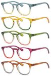 Eyekepper 5 Pack Fashion Readers Womens Reading Glasses (One for each color, 2.25)