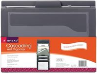 Smead Cascading Wall Organizer, 6 Pockets, Letter Size, Gray/Neutral Pockets (92061)