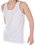 Mens 100% Cotton Summer Weight Singlet Vests Underwear/White/Available in Sizes Small/Medium/Large/X Large/XX Large (Pack of 6) (UK, Alpha, M, Regular, Regular)