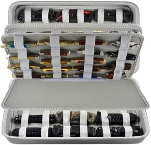 GWCASE Display Case for 66+ Pocket Knives. Folding Holder, Butterfly Storage Organizer, Knives Roll Collection Pouch Carrier Bag for Survival Tactical Outdoor for EDC Mini -Grey