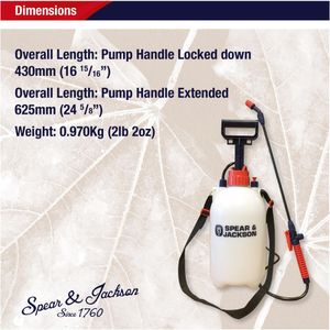 Spear & Jackson 5L Pump Action Pressure Sprayer – Garden & Patio