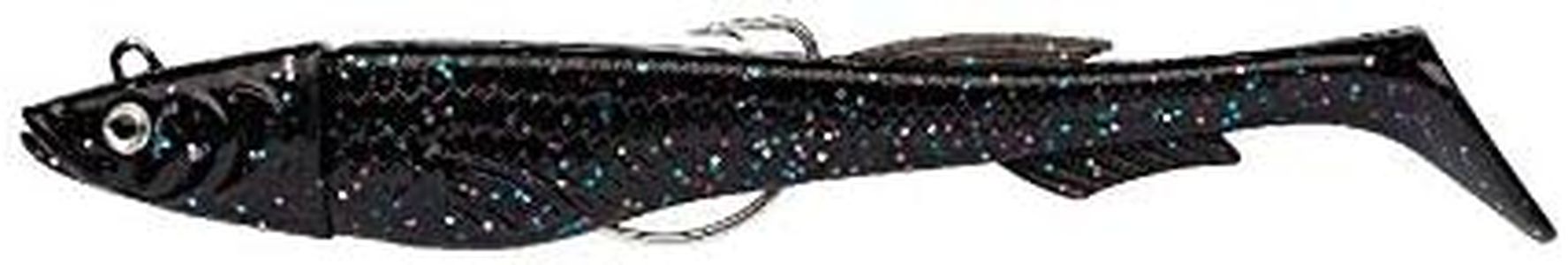 Berkley PowerBait Power Sardine, Fishing Hook, Soft Lures, Sea Fishing, Saltwater Soft Bait Minnow Paddle Tail Lure for Bass, Seabass, Pollack, Cod, Eel, Ling and Wrasse, Black Night Sky, 10g | 9cm