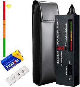 Diamond SE Tester- Professional Diamond & Moissanite Detector, 2-Second Results with LED/Sound Alert, Portable Gemstone Tester for Jewelry, Pawn Shops, Home Use (Includes Case & Batteries) (Black)