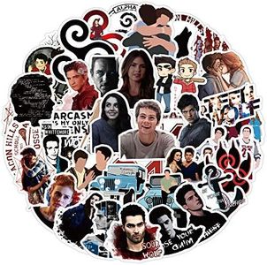 US TV Series Teen Wolf Stickers,50PCS TV Show Teen Wolf Graffiti Vinyl Waterproof Decals for Water Bottles Computer Bicycle Skateboard Luggage Phone Pad Laptop Kids Teens Stickers Pack