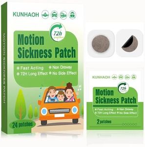 KUNHAOH Motion Sickness Patches, Sea Sickness Patch with Waterproof and Non Drowsy 24 Count