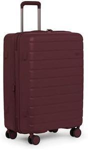 ANTLER - Stamford 2.0 Hard Shell Medium Suitcase - Durable, Lightweight & Expandable, 4 Spinner Wheels - Adjustable Handle, TSA Lock, 68cm - Berry Red