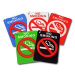 EPOSGEAR 5 Pack Assorted No Smoking Design Car Air Fresheners - 5 Scent Variety Pack - With Elastic Hanging Loop - Perfect for Taxi Cabs, Uber etc