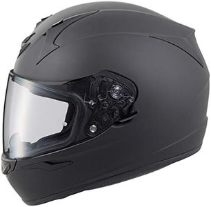 ScorpionEXO R320 Full Face Motorcycle Helmet with Pinlock Ready Shield and Bluetooth Ready Speaker Pockets DOT Approved Solid (Matte Black - X-Large)