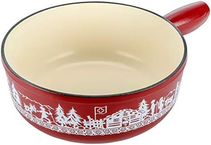 KUHN RIKON Fondue au fromage Caquelon Fonte de fer Alpage, fonte, induction, émaillé, 24 cm, rouge