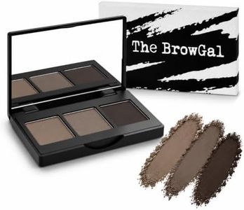 The BrowGal | Convertible Brow Powder/Pomade Duo, 3 Shades | 01 Dark | Waterproof & Sweat-Resistant Brow Powder/Pomade Duo for Buildable Color, Natural Definition & Fuller Brows | Cruelty-Free