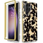 CHIYURI for Samsung Galaxy S23 Ultra Case,Military Grade Sturdy Shockproof Cover with Fashion Designs for Women Girls,Slim Fit Protective Phone Case for Galaxy S23 Ultra 6.8" Black Gold Leopard