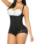 YIANNA Shapewear for Women Tummy Control Body Shaper Strapless Bodysuit Thong Open Bust Sculpting Suit Black 7200 L