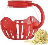 Microwave Popcorn Maker, Microwave Popcorn Bowl, 2.13L Borosilicate Glass Bow, Popcorn Machine, Microwave Glass Popper In An Easy To Make Popcorn, Dishwasher Safe