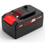 ASUNCELL 5.5Ah Battery for Einhell Power X-Change 18V, Lithium-Ion Battery Replacement Compatible With Einhell PXC Power Tools And Garden Machines (with LED Indicator)