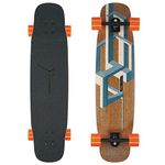 Loaded Boards Basalt Tesseract Bamboo Longboard Skateboard Complete (Dark Blue, 80a In Heat wheels)