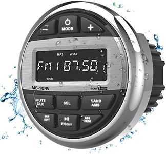 DOVOX Bluetooth Marine Radio Boat Stereo: Waterproof Boat Audio Receiver - Digital Marine Grade Player with FM AM Radio | USB/AUX-in/MP3 | Subwoofer | Pre-Amp&EQ