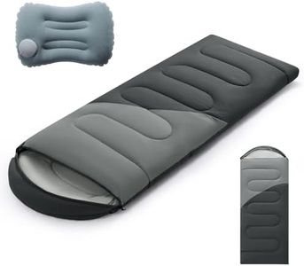 Sleeping Bags for Adults & Kids Lightweight Waterproof 3-4 Season Warm with Inflatable Pillow – Compact Portable Sleeping Bag for Cold Weather Camping, Hiking, Travel, Indoor/Outdoor Use
