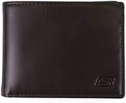 Skechers Men's Passcase RFID Leather Wallet with Flip Pocket, Brown Smooth (Passcase w/Flip Pocket), One Size