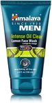 Himalaya Men's Intense Oil Clear Lemon Face Wash, Deep Cleaning Daily Facial Cleanser, Non-Drying, For Normal to Oily Skin, 3.38 oz