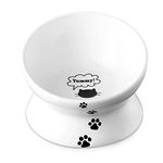 Y YHY Cat Bowl, Raised Tilted Cat Food Bowls, Elevated Cat Bowls Anti Vomiting, Ceramic Pet Food Bowl for Flat-Faced Cats, Small Dogs, Protect Pet's Spine, Prevents Whisker Fatigue, Dishwasher Safe