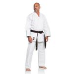 Ronin Brand Karate Gi - Super Heavy Weight 16oz Karate Uniform - Great for Training or Competition, White, 4