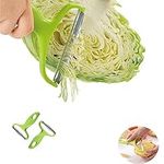 woojfcang 2 Pcs Wide Mouth Potato Peelers Multifunctional Cabbage Graters Stainless Steel Julienne Slicer Noodle Carrot Salads Vegetable Peelers for Kitchen Accessories