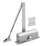 Onarway Automatic Door Closer Adjustable Spring Hydraulic Door Closure, Aluminum Alloy, Commercial Grade or Home Use for Door Weights 47~62kg, EN1154 Certification