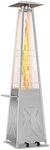 GarveeLife 42,000 BTU Pyramid Patio Heater, Glass Tube Propane Patio Heater with Wheels, Outdoor Propane Heaters for Backyard, Garden, Patio, Porch and Pool