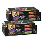 Sheba Perfect Portions Paté Multipack Savory Chicken, Delicate Salmon, & Roasted Turkey Grain Free Cat Food 2.6 oz (36 Twin Pack)