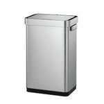 EKO - Deluxe Mirage T Sensor Bin - Large 50l Capacity, Brushed Stainless Steel Hands Free Motion Sensor Bin With An Interactive Display, Brushed Stainless Steel, 50 Litre