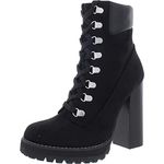 Madden Girl Women's Train Ankle Boot, Black Fabric, 6 UK