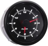 MOTOR METER RACING Clock Gauge 2" White LED Backlit Waterproof Pin-Style Install