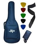 Mexa For Yamaha/Fender/Cort/Ibanez/Kadence Guitar Bag Padded Quality Waterproof Fabric With Guitar Belt & Guitar Head Cover.(Blue Single Pocket, Portable)