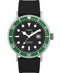 Timex Men's Harborside Coast 43mm Watch, Black/Black/Silver-Tone/Green