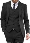 Mens Tweed Herringbone Wedding Suit