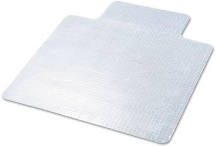 deflecto EconoMat Occasional Use Chair Mat for Low Pile 45 x 53 w/Lip Clear