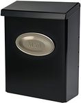 Gibraltar Mailboxes Designer Locking Medium Capacity Galvanized Steel Black, Wall-Mount Mailbox, DVK00000