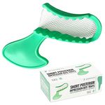 50 Short Posterior Dental Colored Bite Registration Impression Trays (Green)
