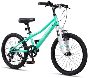 AVASTA 20'' Big Kids Mountain Bike for Age 6 7 8 9 10 11 12 Years Old Boys Girls Teen with Suspension Fork Front & Rear Dual Hand Brakes 6 Speeds Drivetrain, Mint Green