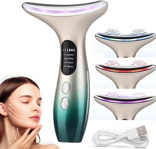Masajeador Cara Cuello Antiarrugas Reductor Papada Mujer, 4 in 1 Masajeador Facial eléctrico, masajeador de belleza para reafirmar la piel para rostro y cuello, Recargable por USB portátil
