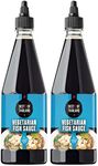 Best Of Thailand Vegetarian Fish Sauce | [Improved NO MSG] Real Authentic Asian Brewed Vegan Sauces for Dressings & Cooking | Certified Kosher & Fat-Free | 2 Pack - Each 23.65 Fl Oz