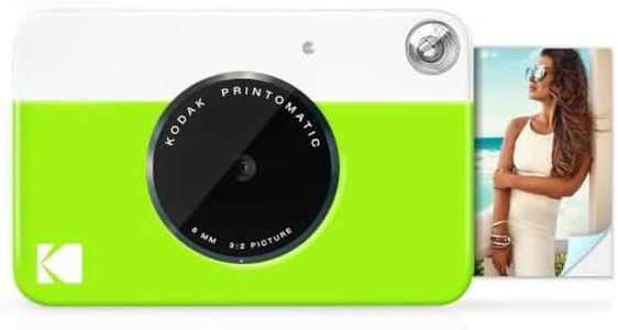 KODAK Printomatic Full-Color Instant Print Digital Camera, Zink 2x3" (5.1x7.5 cm) Sticky-Back Photo Paper, 5MP, Portable, Creative Fun Gift for Birthday, Christmas, Holiday, Green