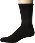 Thorlos Unisex Thick Padded Walking Socks, Crew, Black, Large (Women's Shoe Size 10.5-13.0, Men's Shoe Size 9.0-12.5)