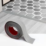 Greymond Floor Transition Strip Cover Strips, Self Adhesive Vinyl Flooring Transitions Divider for Carpet,Threshold,Floor Tiles and Gaps, 20 FTx2 in(Greyish)