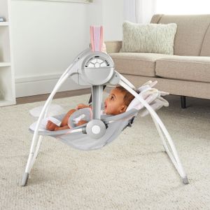 Ingenuity Comfort 2 Go Baby Swing – Portable, Pink